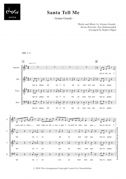 01 Santa_Tell_Me-Ariana_Grande-SATB_acappella-PDF-sf - Score-1